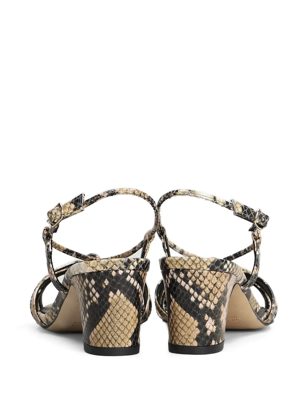 Julie Dee python-print strappy sandals Beige