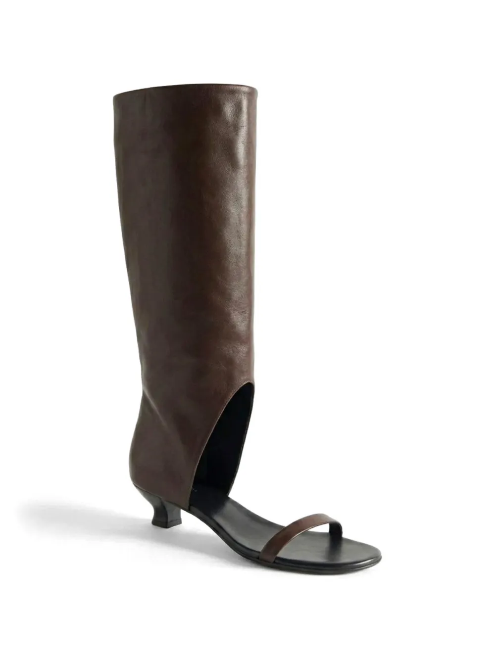 Paloma Wool Manuela kniehoge sandalen met open neus Bruin