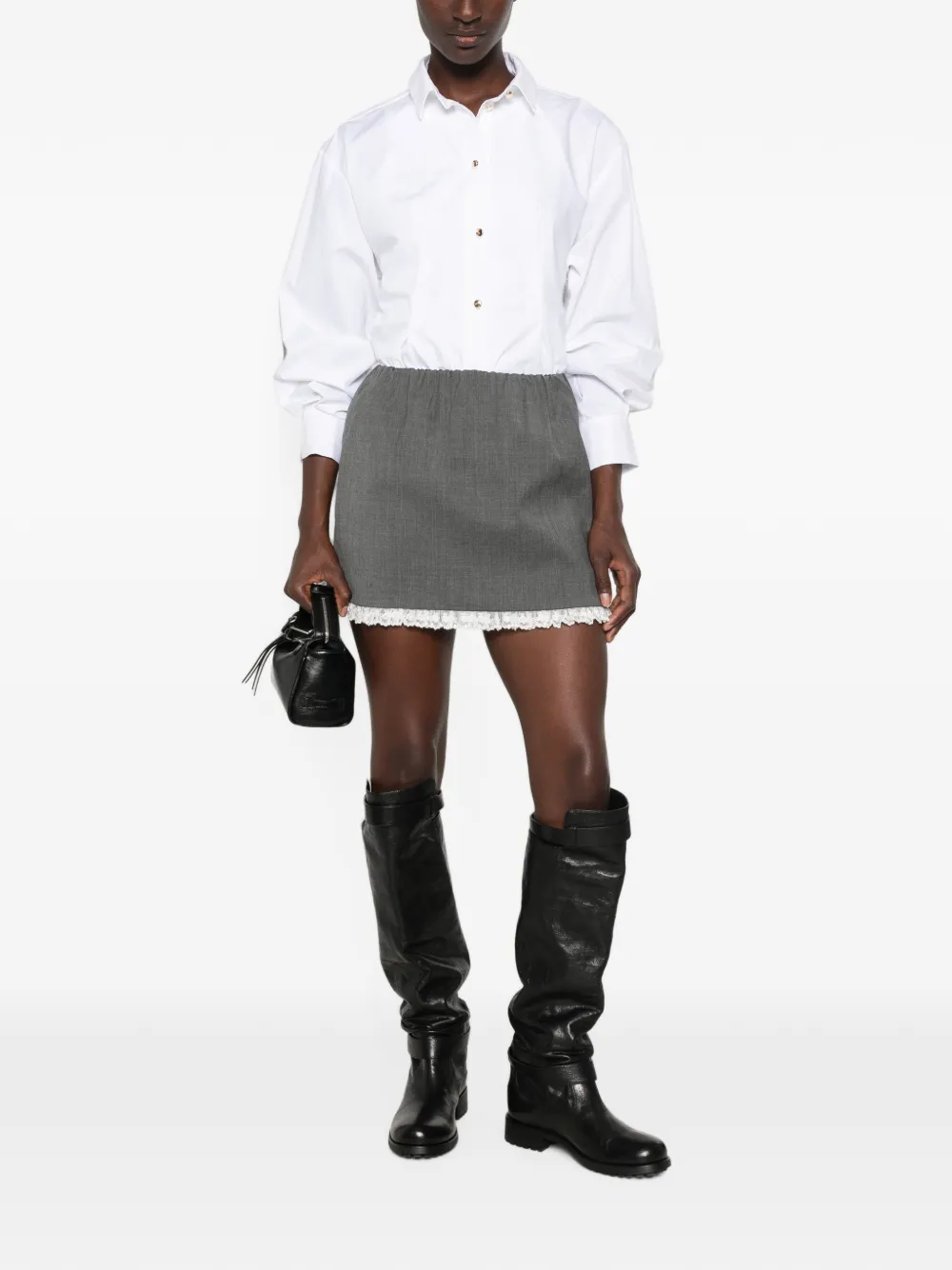 Maje Blouse met gestrikte achterkant Wit