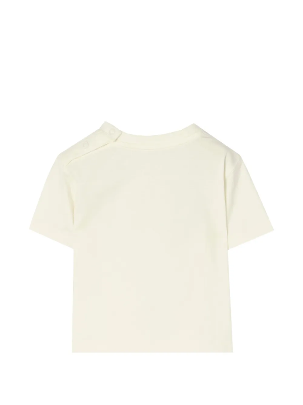 Burberry Kids Katoenen T-shirt met Knight-detail Beige