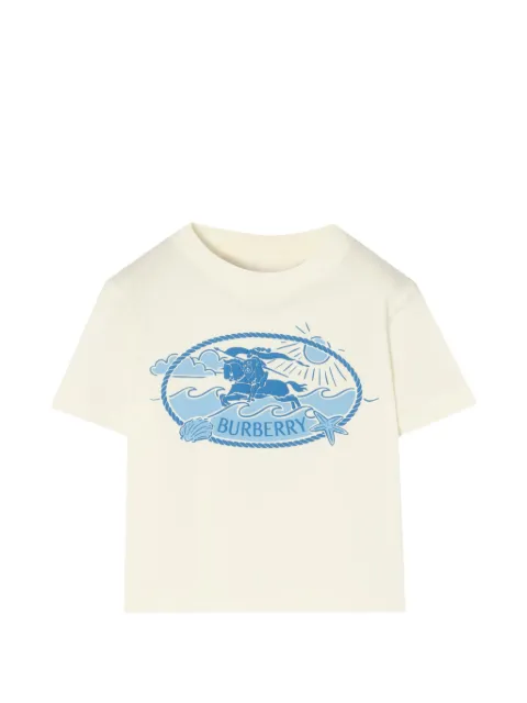 Burberry Kids camiseta de algodón con sello Knight