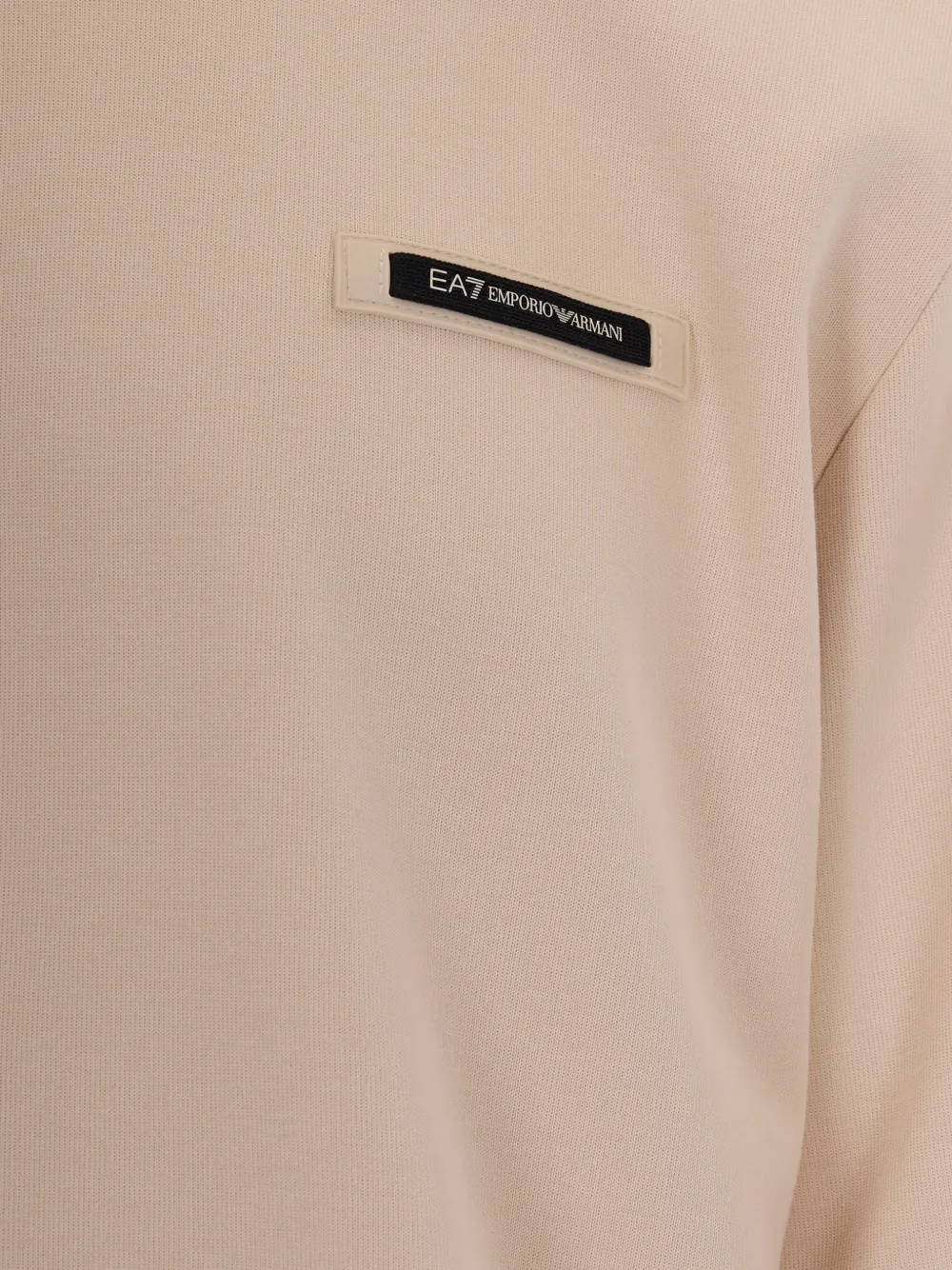 Ea7 Emporio Armani Trui met logopatch op de mouw Beige