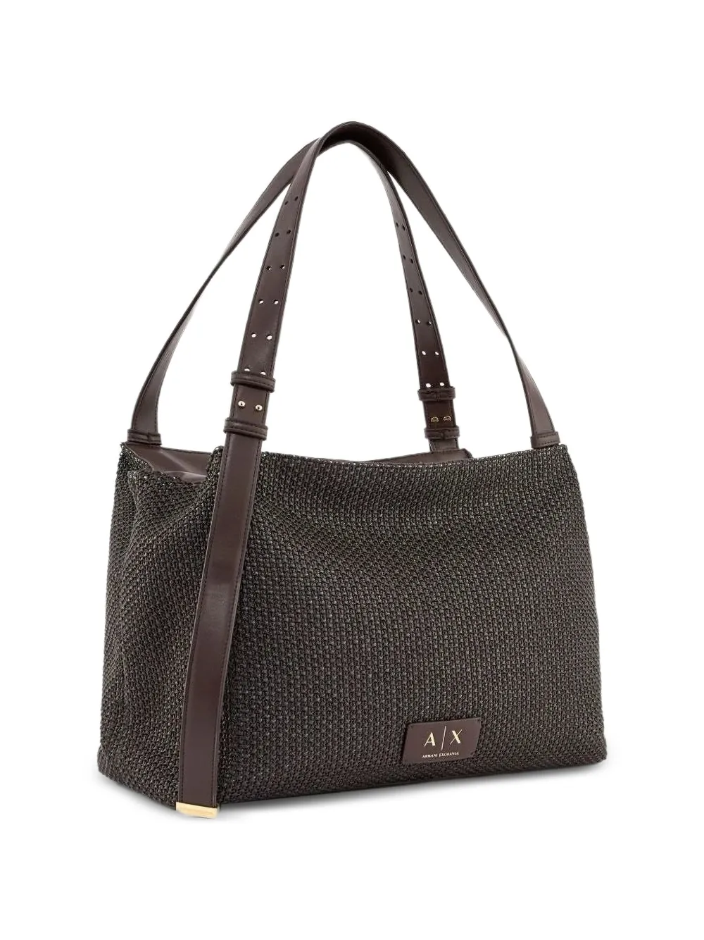 Armani Exchange Kleine schoudertas met structuur Bruin