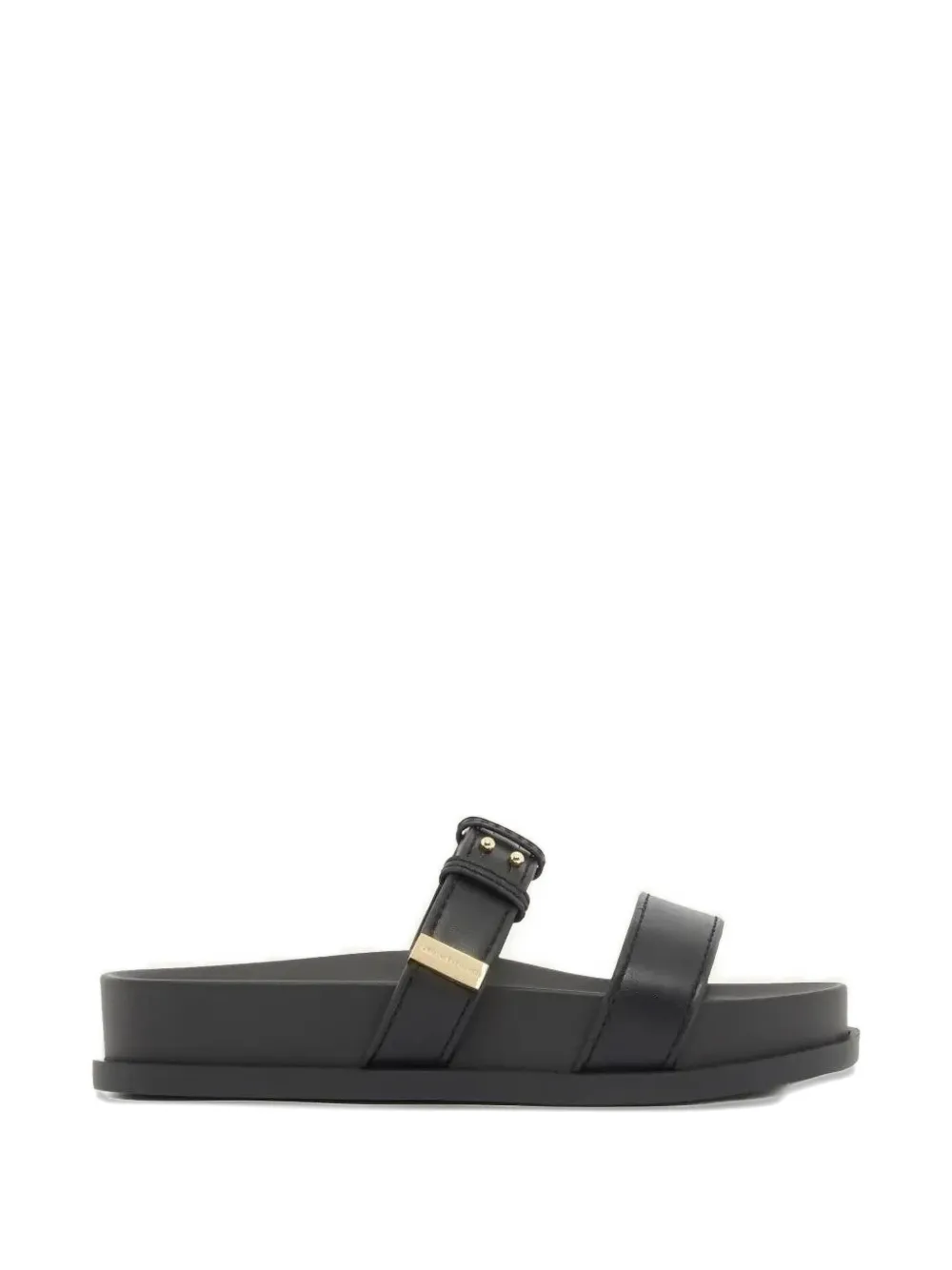 Armani Exchange two-strap buckled sandals - Nero