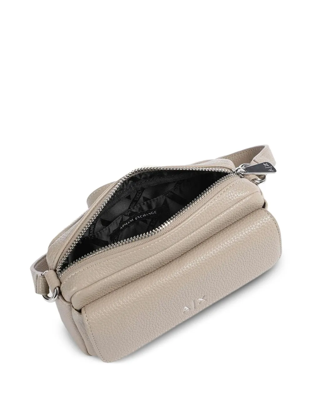 Armani Exchange Crossbodytas met logoplakkaat Beige