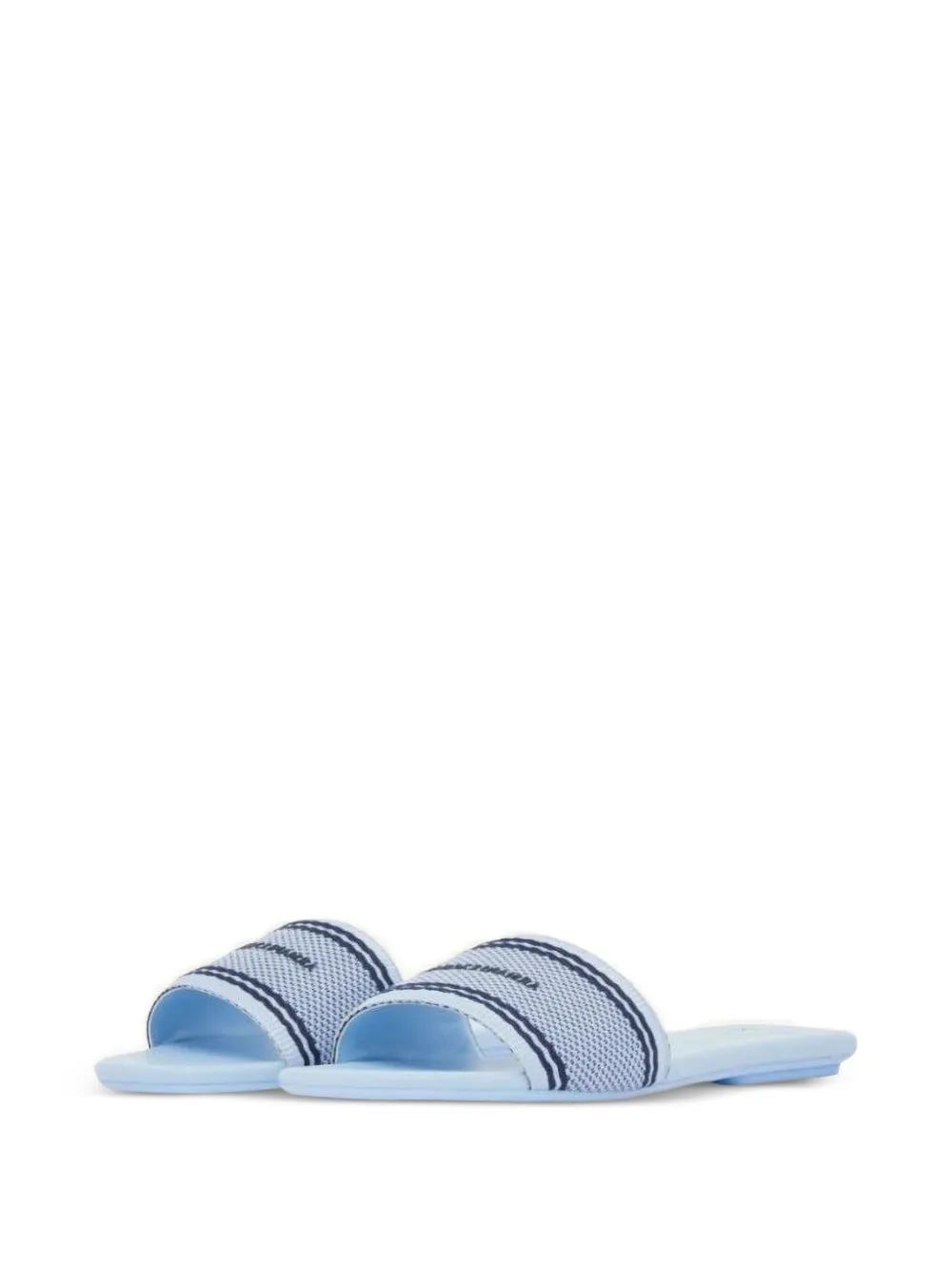 Armani Exchange jacquard flat sandals Blauw