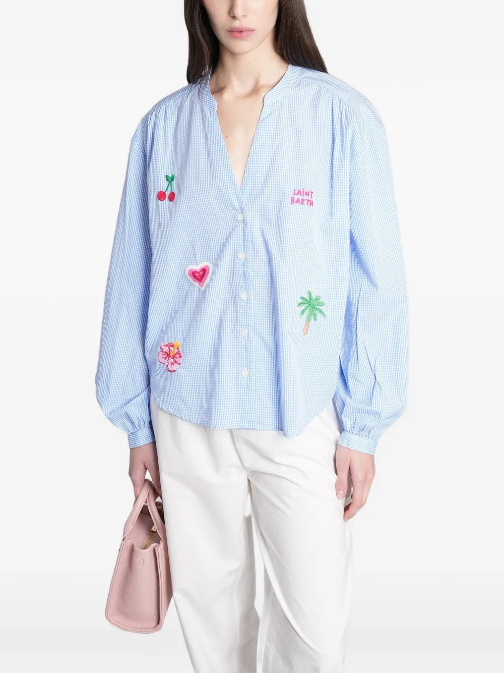MC2 Saint Barth gingham-check blouse · S