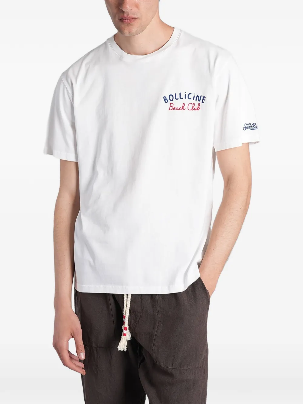 MC2 Saint Barth Bollicine Beach Club T-shirt met print Wit
