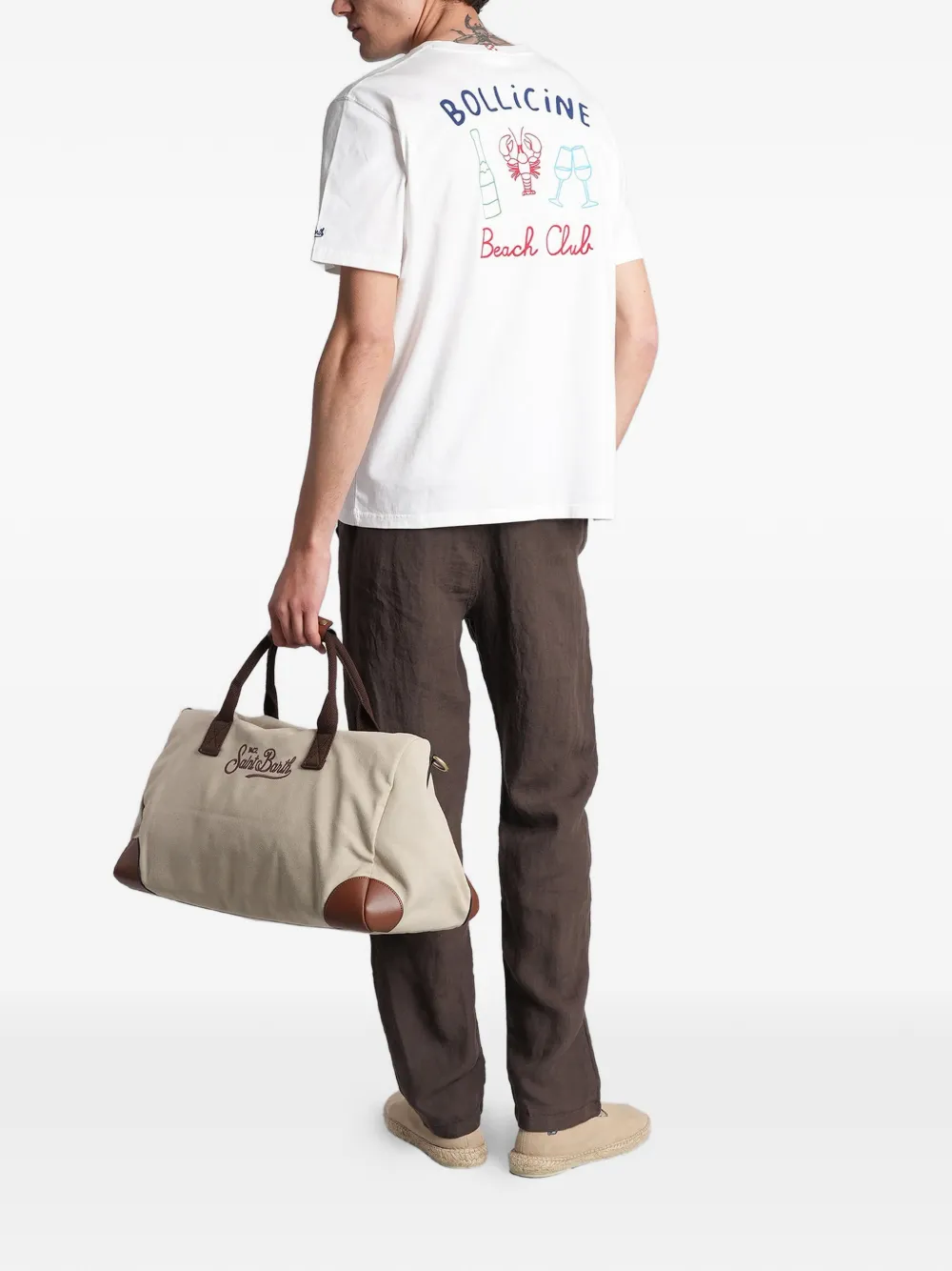 MC2 Saint Barth Bollicine Beach Club T-shirt met print Wit