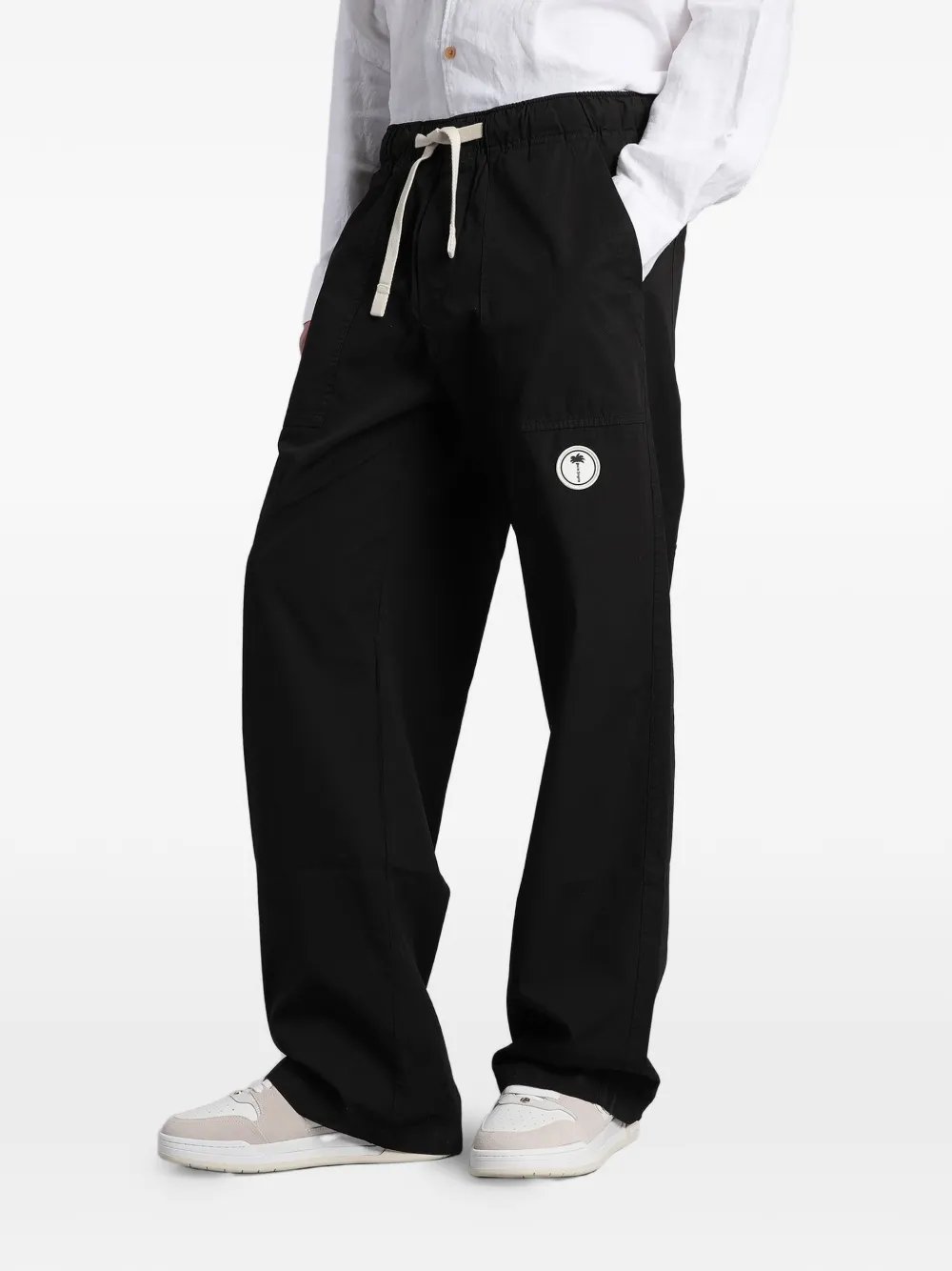 Palm Angels Broek met wijde pijpen Zwart