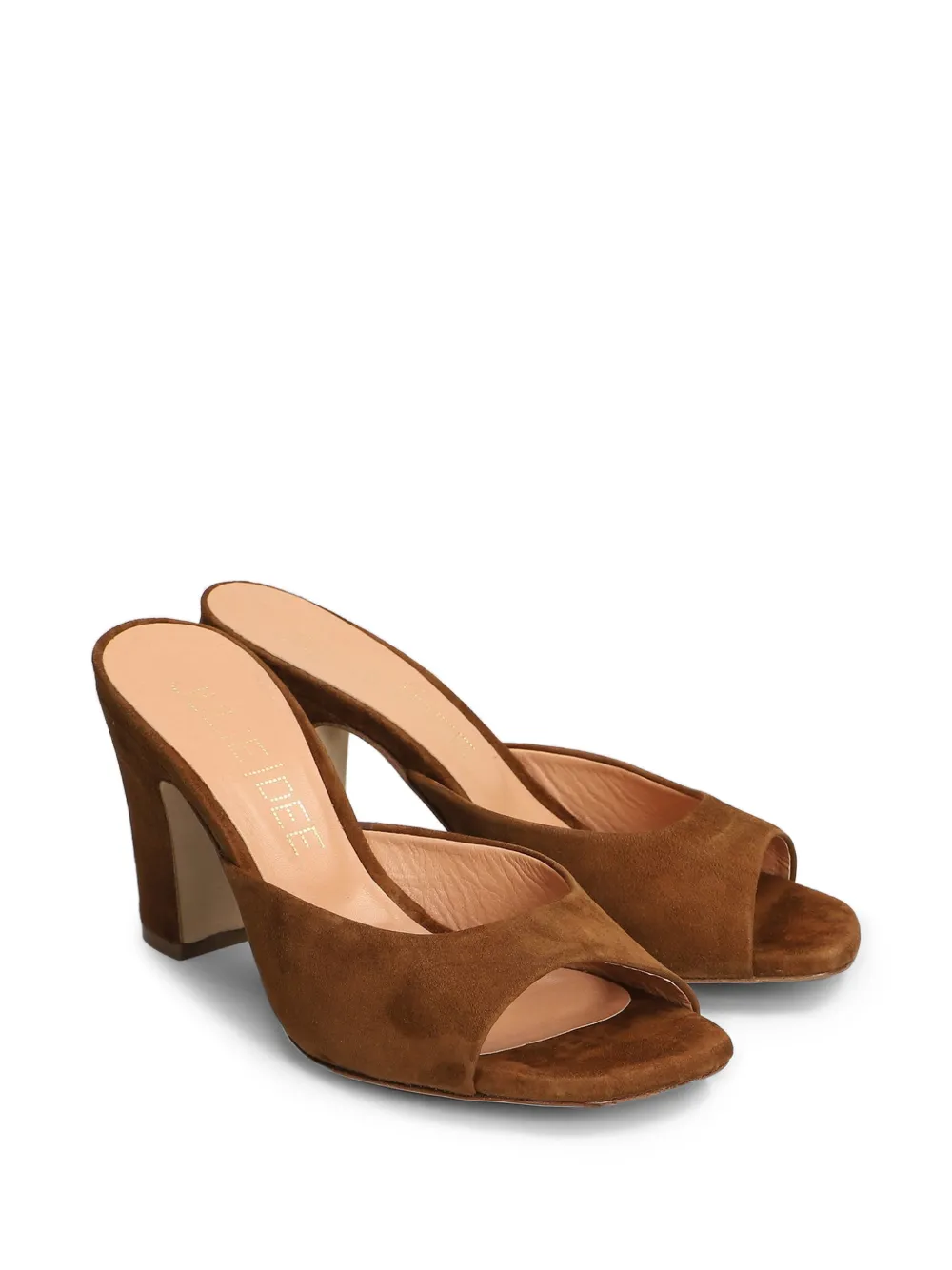 Julie Dee open-toe suede mules Bruin