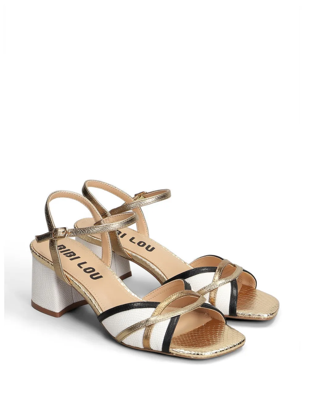 Bibi Lou Silou sandalen met blokhak Wit
