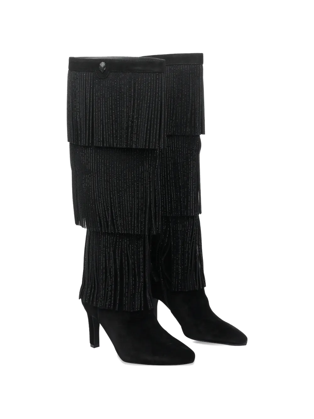 Kurt Geiger London Shoreditch fringed boots Zwart
