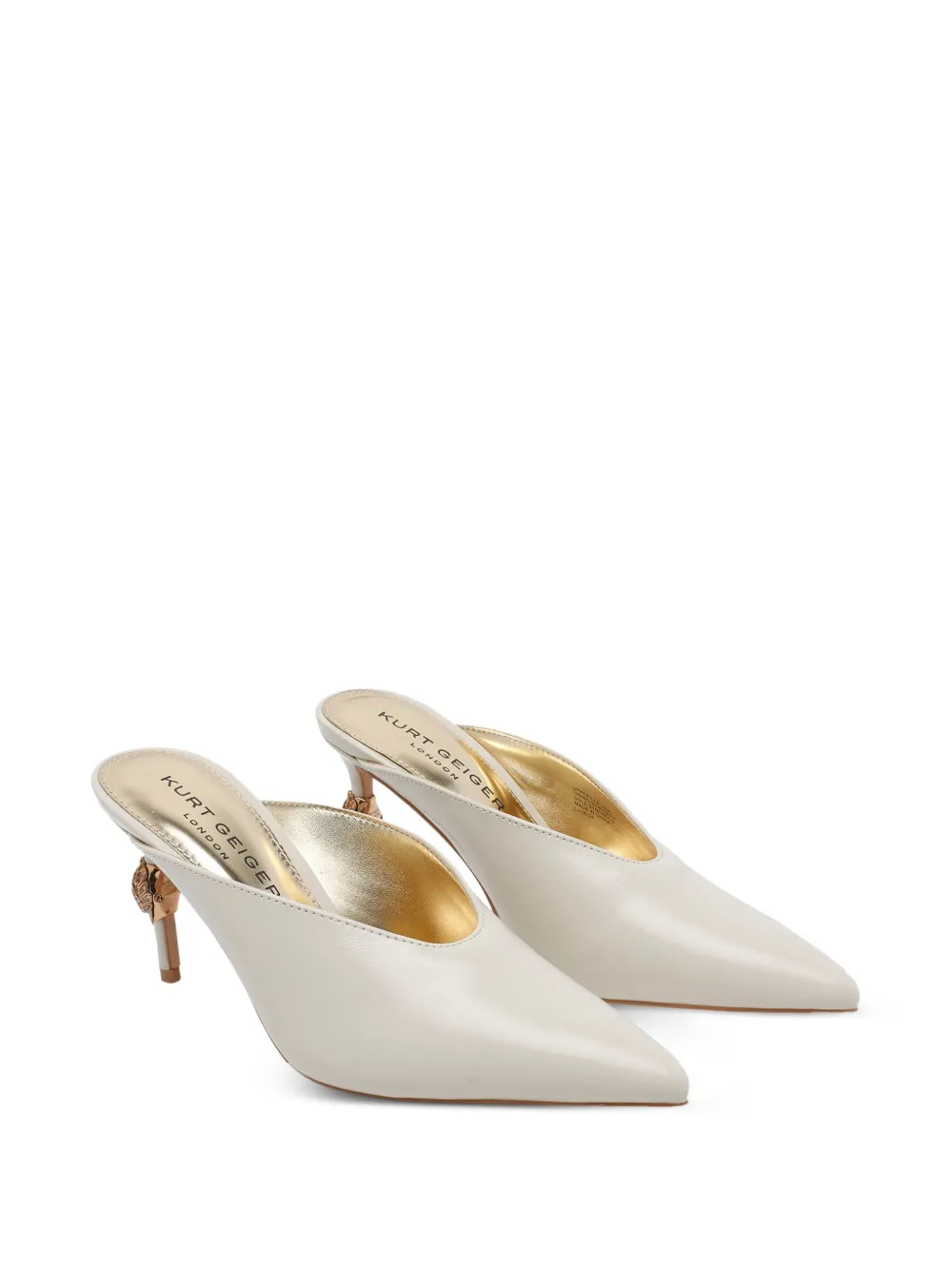 Kurt Geiger London Eagle pointed-toe mules Beige