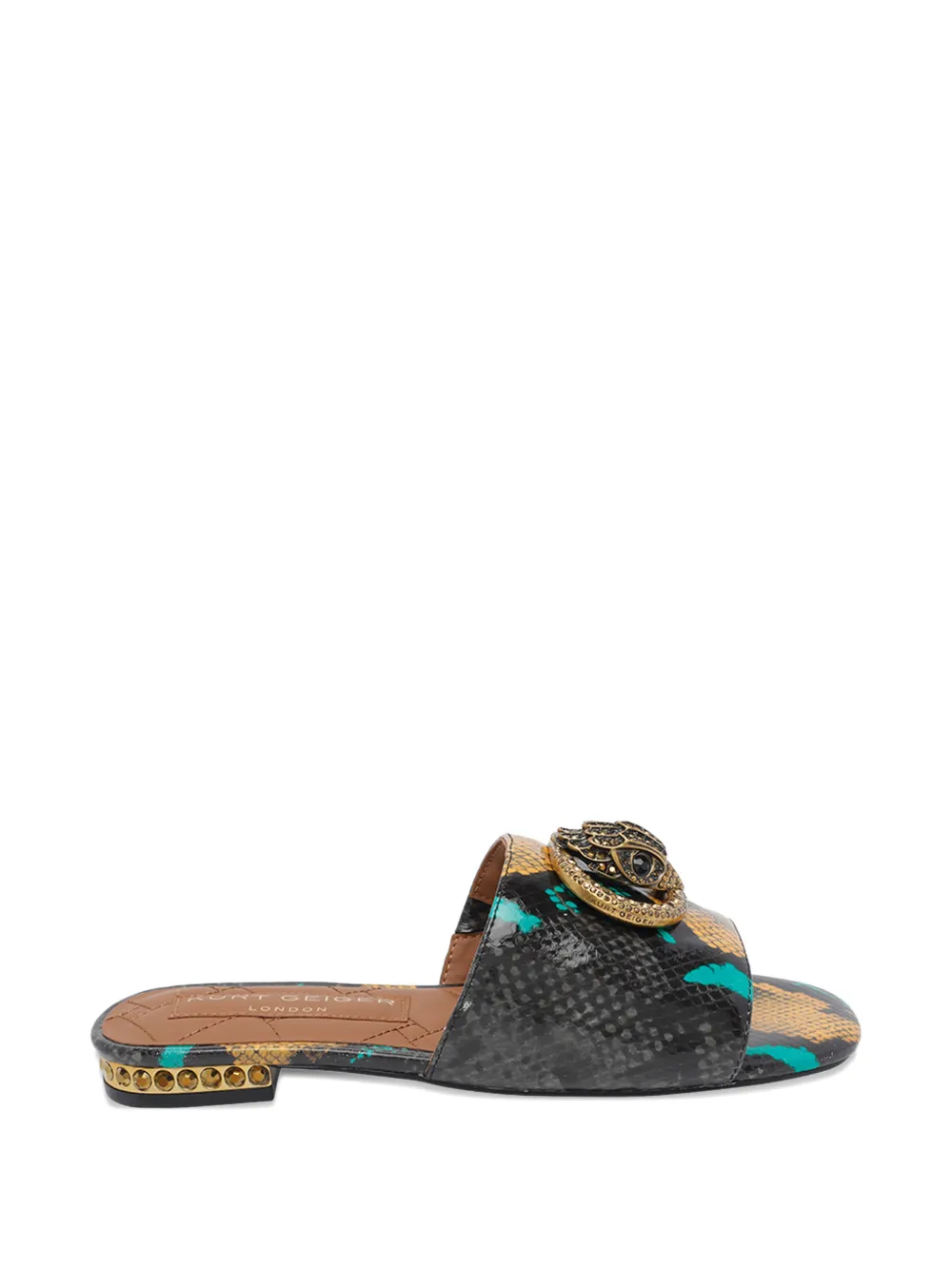 Kurt Geiger London Chelsea snake-print sandals Zwart
