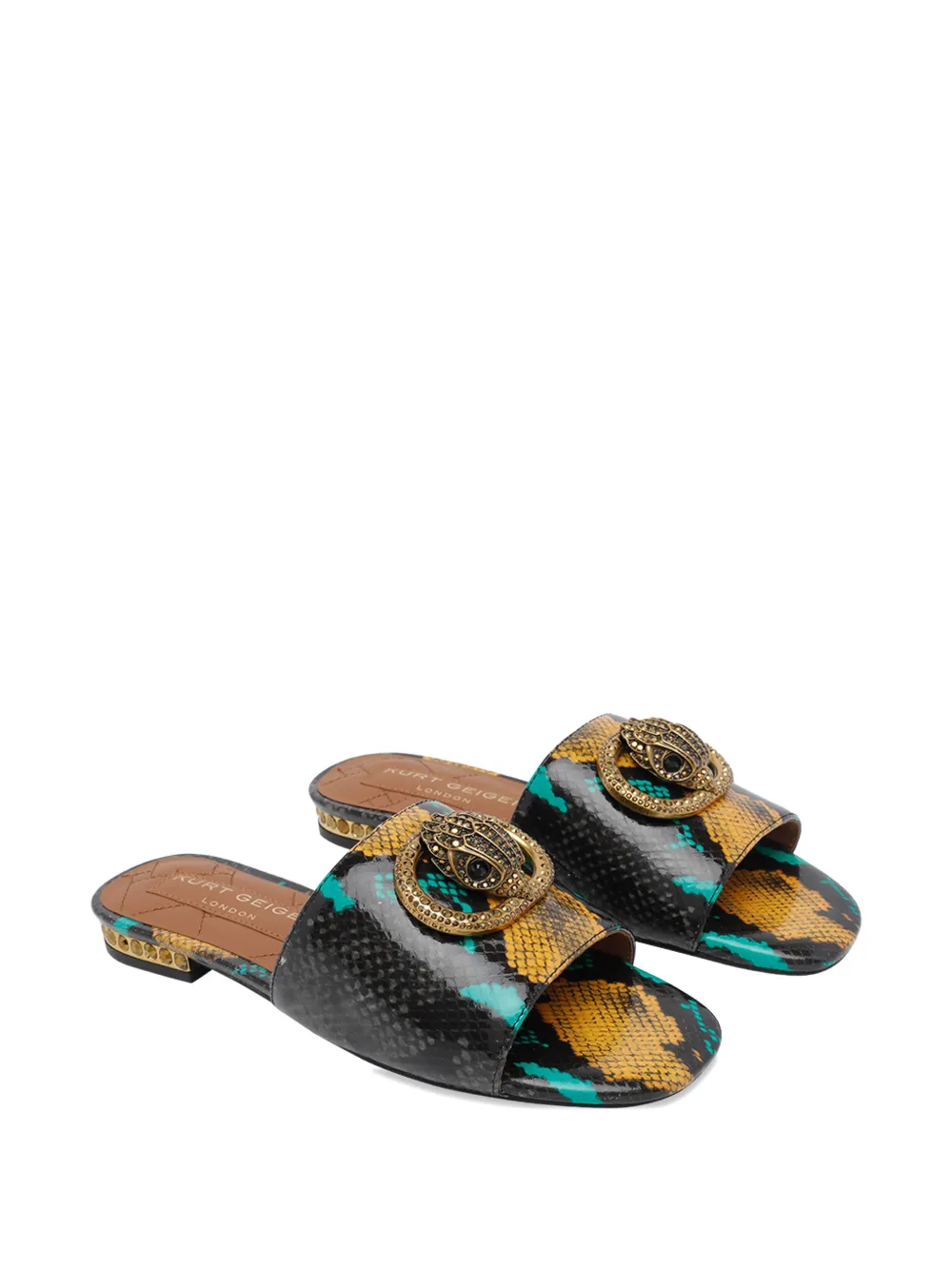 Kurt Geiger London Chelsea snake-print sandals Zwart