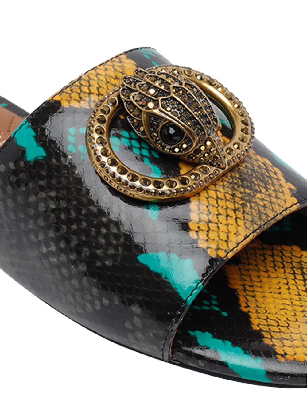 Kurt Geiger London Chelsea snake-print sandals Zwart