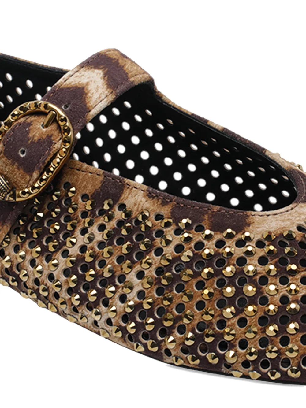 Kurt Geiger London Mayfair animalier-print ballet flats Beige