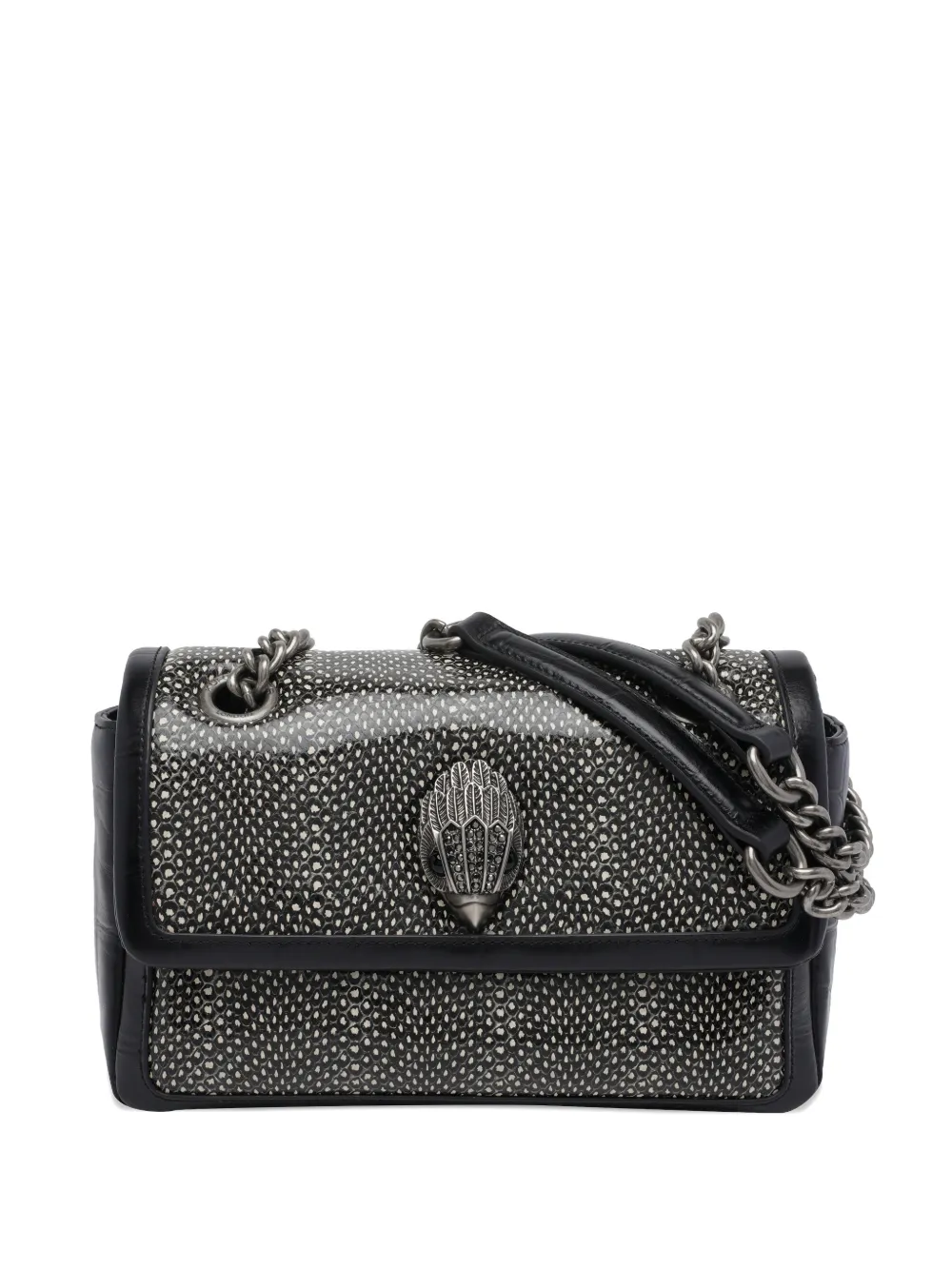 Kurt Geiger London Kensington snake-effect leather crossbody bag - Nero