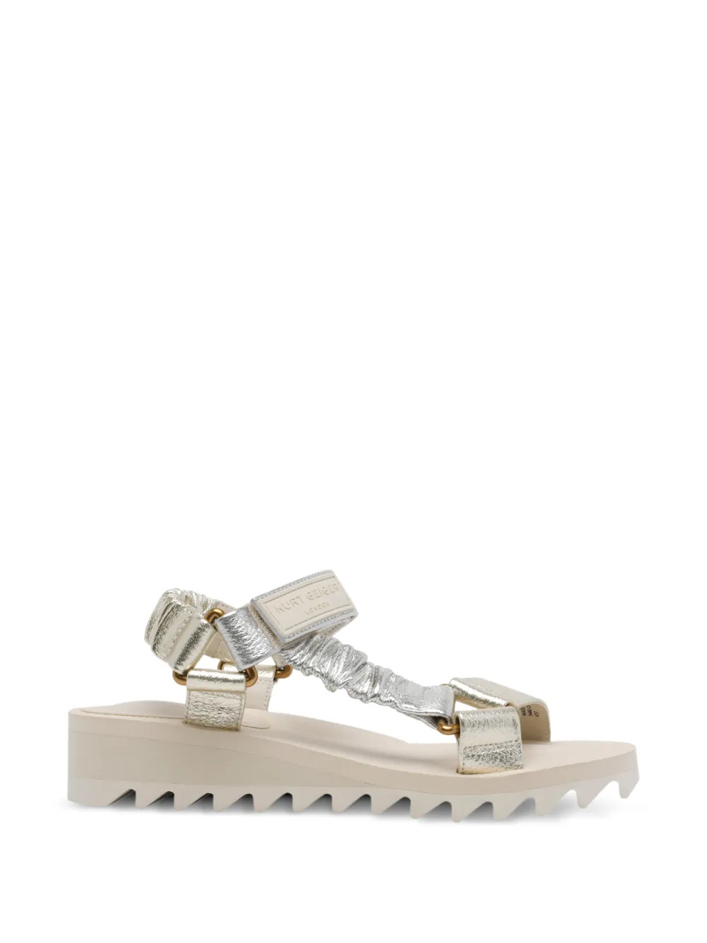 Kurt Geiger London Orion metallic leather sandals - Gold