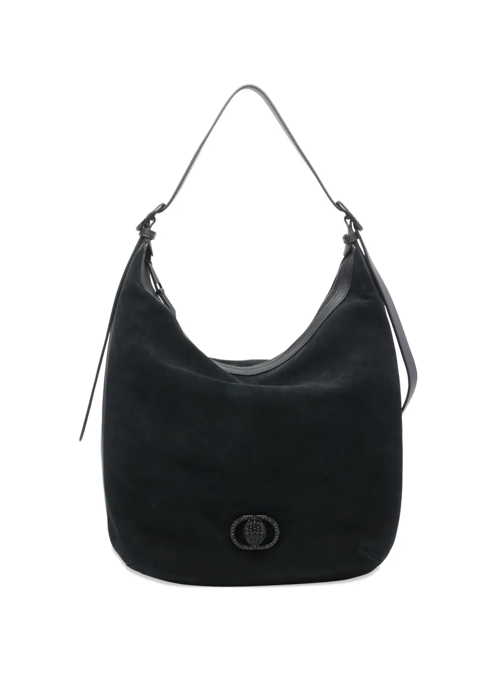 Kurt Geiger London Chelsea suede logo-plaque tote bag - Nero