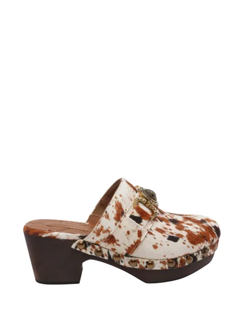 Kurt Geiger London Mansion cow-print clogs