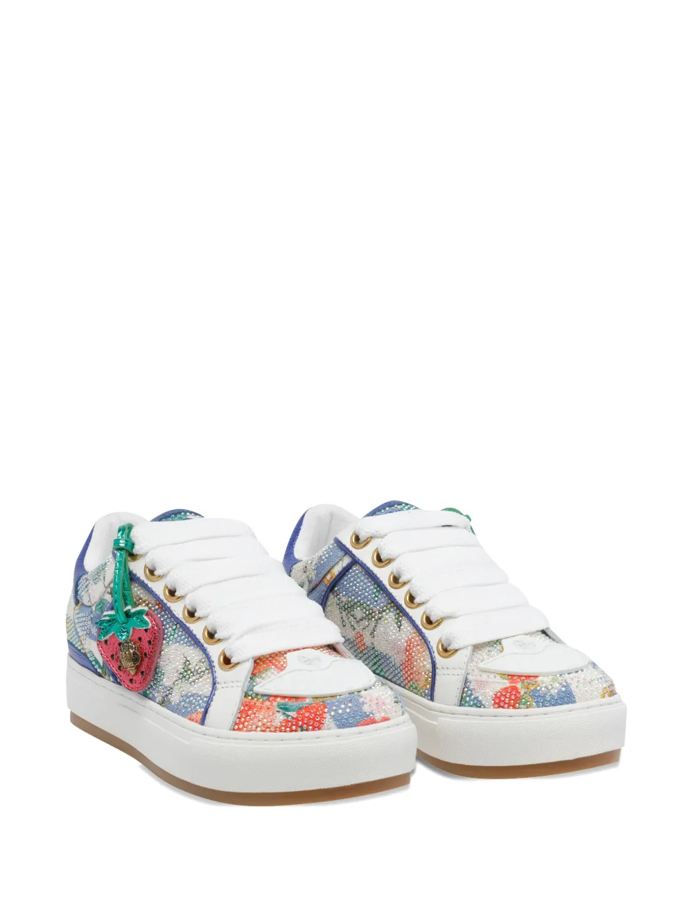 Kurt Geiger London Southbank Tag strass-embellished sneakers Blauw