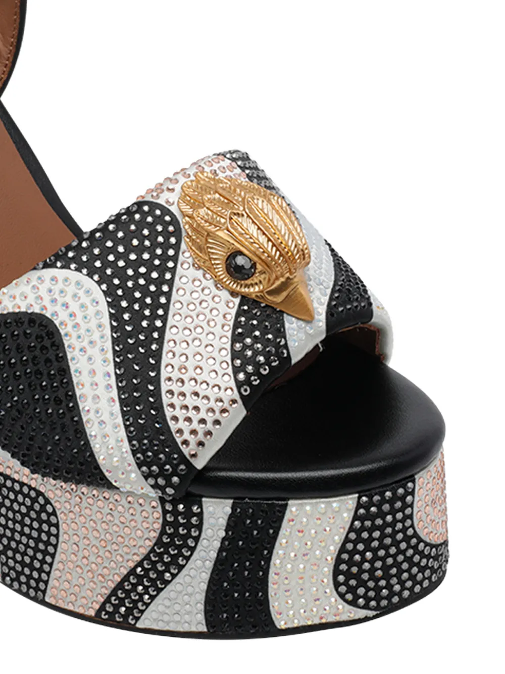 Kurt Geiger London Kensington strass-embellished platform sandals Zwart