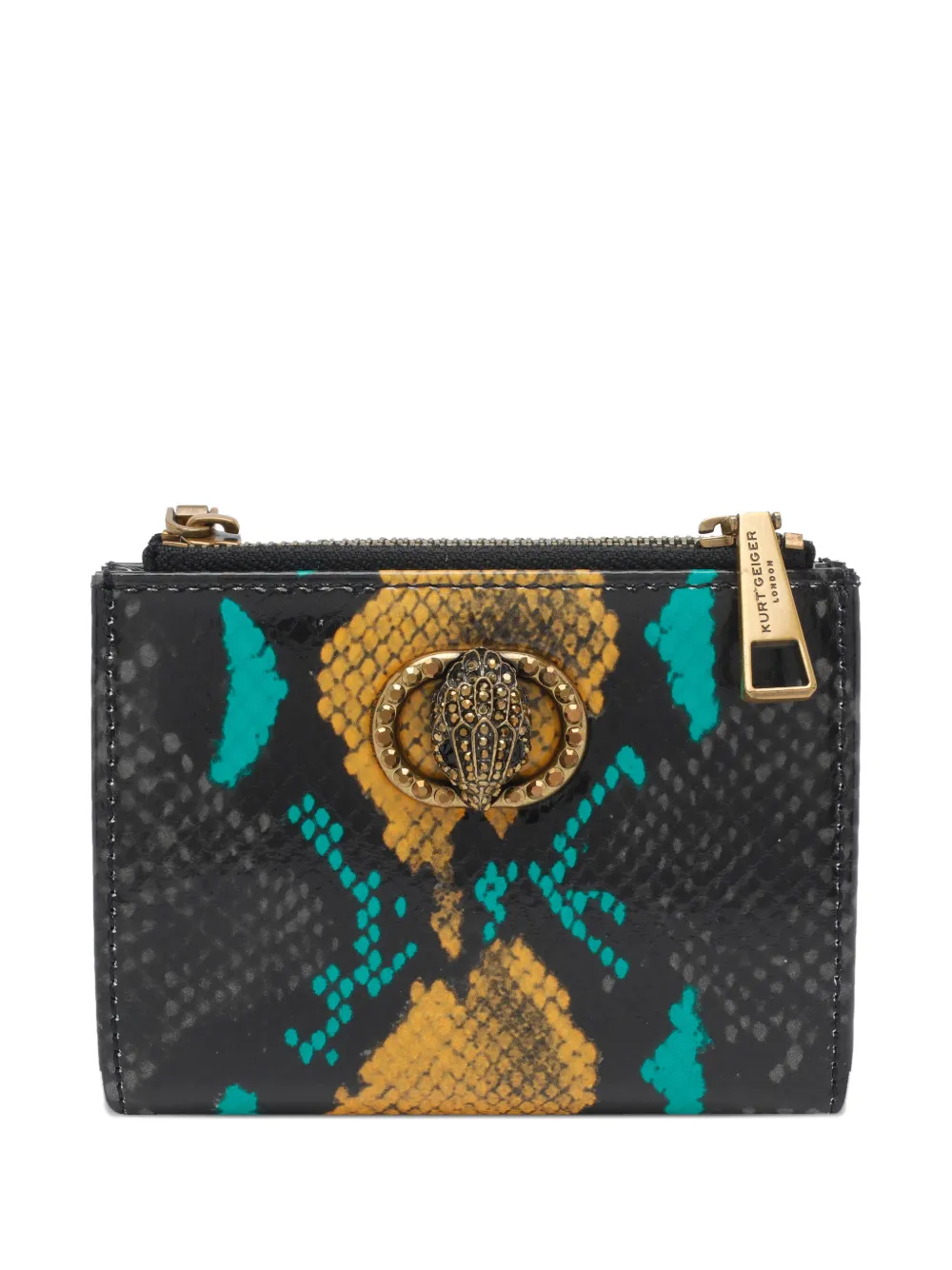 Kurt Geiger London Chelsea snake-effect wallet - Schwarz