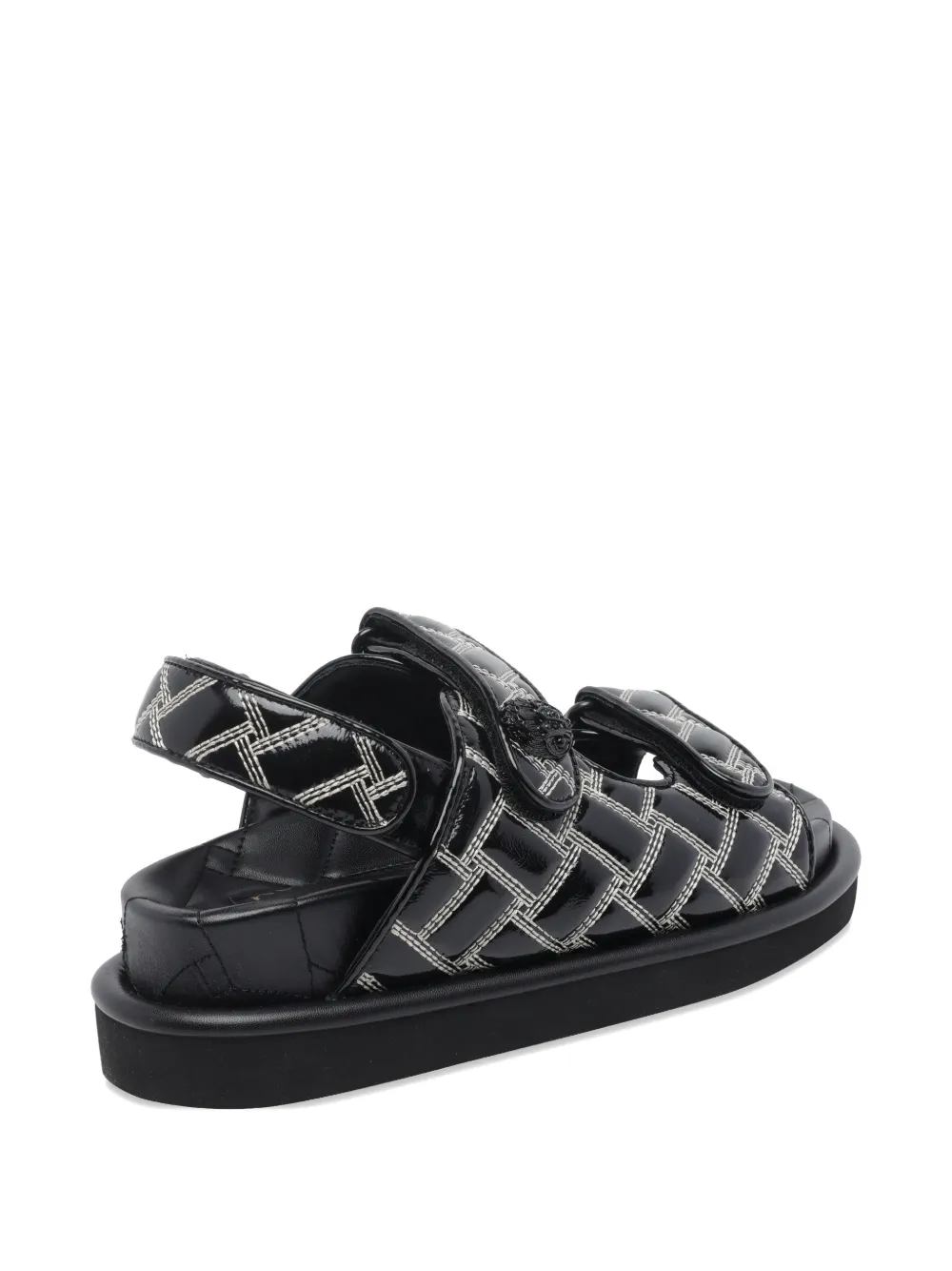Kurt Geiger London Orson patent leather sandals Zwart