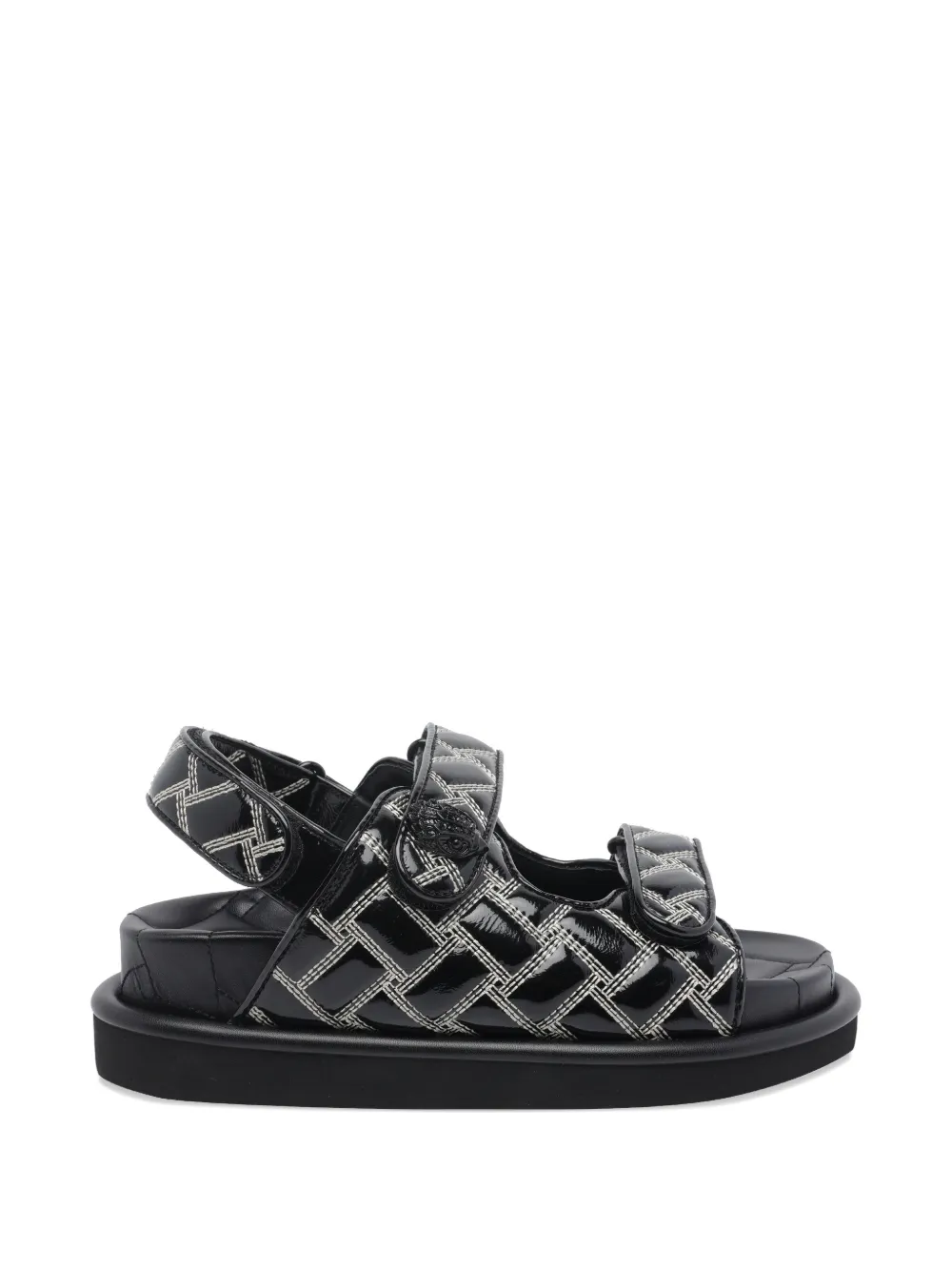 Kurt Geiger London Orson patent leather sandals Zwart