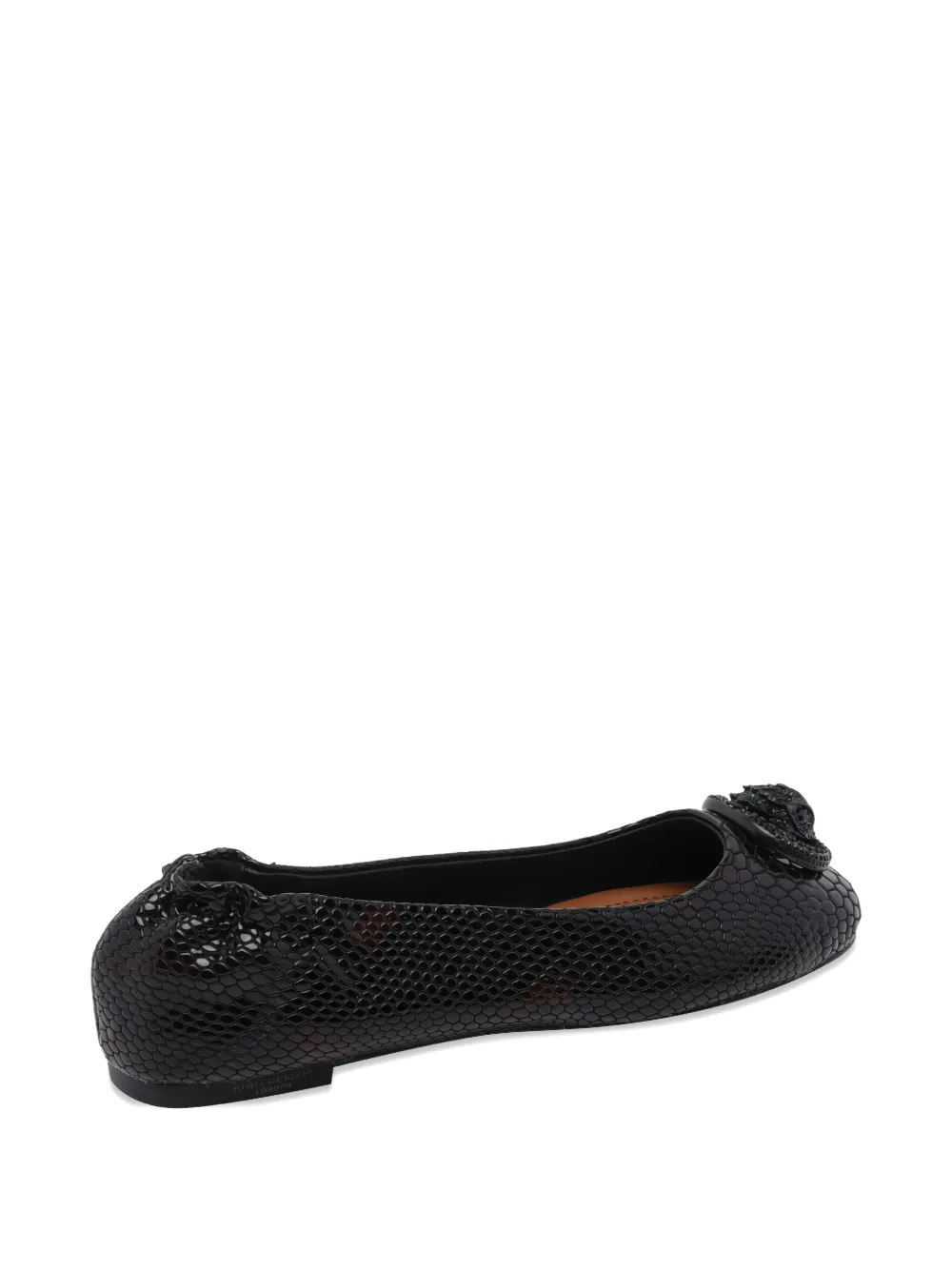 Kurt Geiger London Chelsea snakeskin-effect ballet flats Zwart