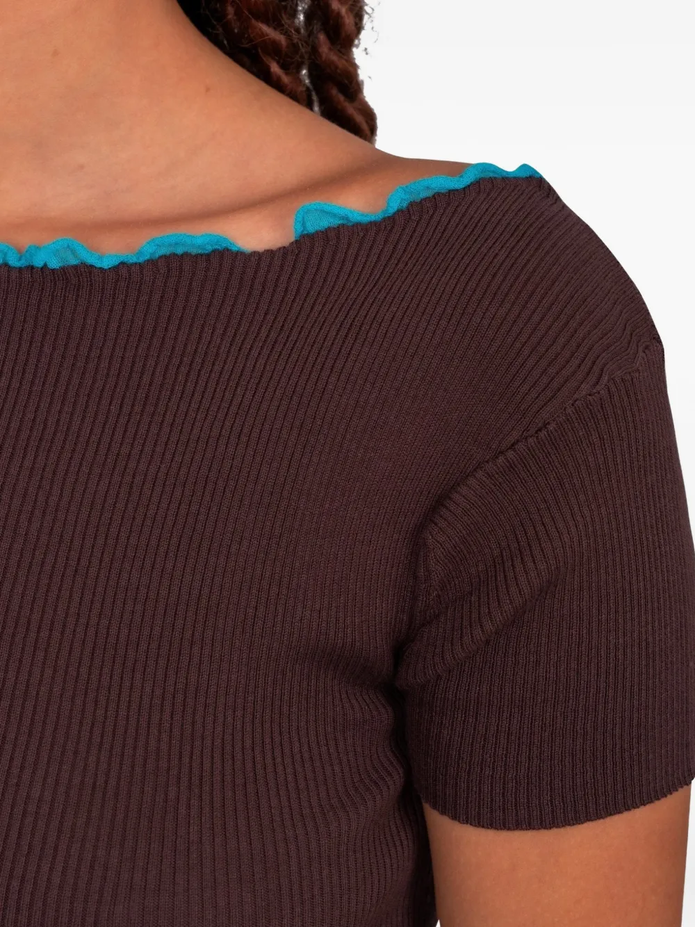 Paloma Wool Sonbou ribgebreide top Bruin