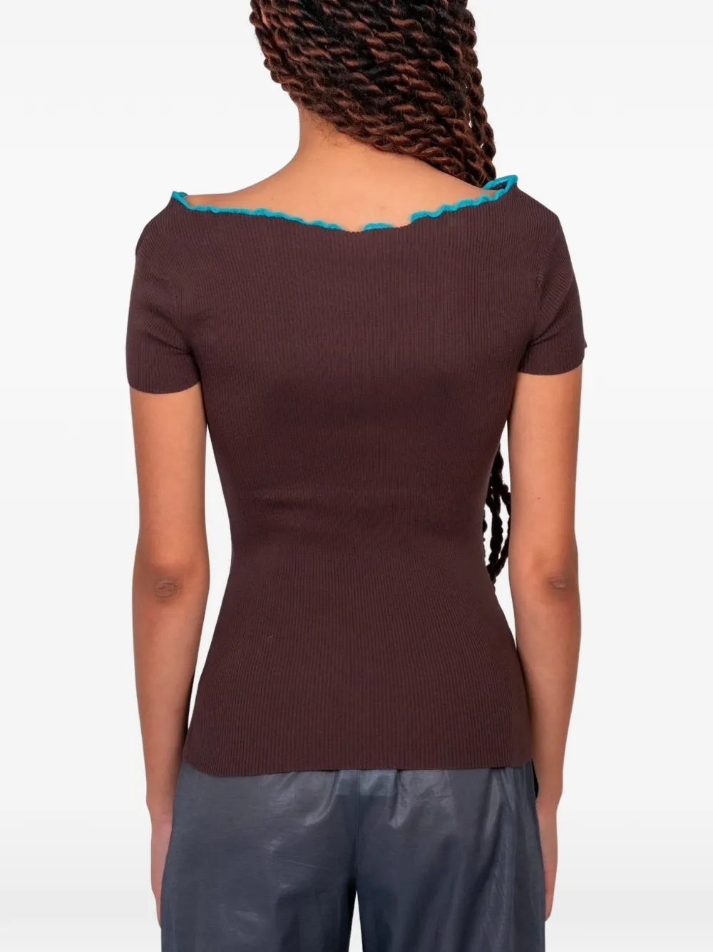Paloma Wool Sonbou ribgebreide top Bruin