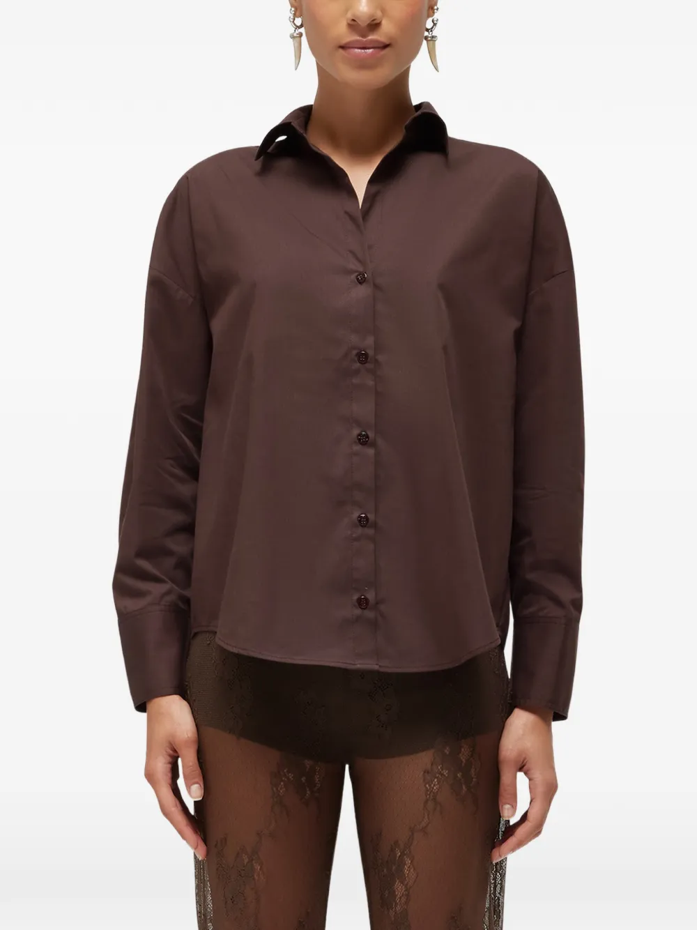 Blugirl back-slit shirt - Braun