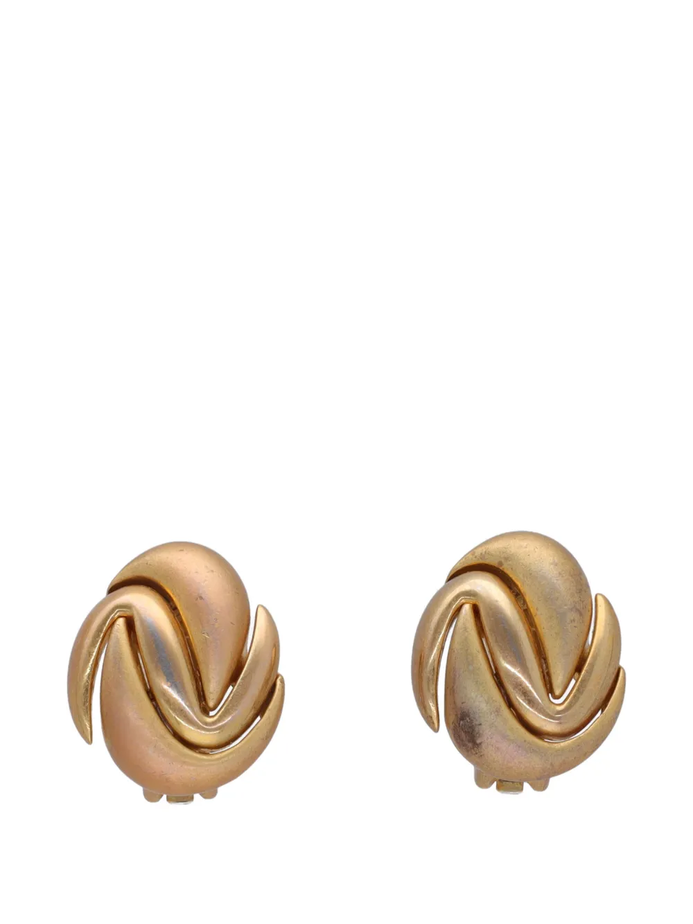 Vintage abstract clip-on earrings - Oro