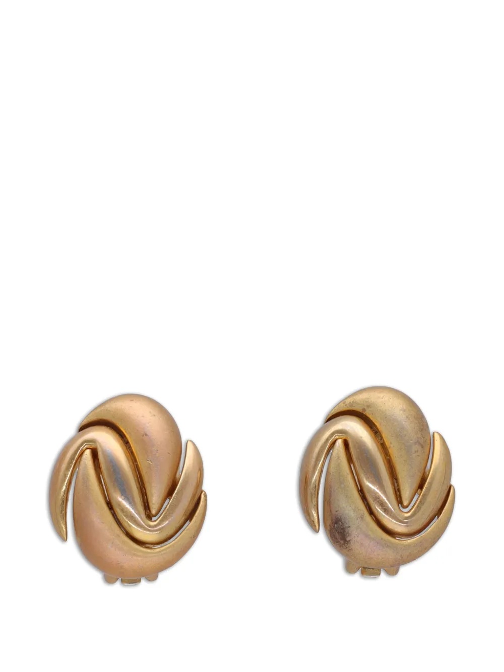 Vintage abstract clip-on earrings - Oro