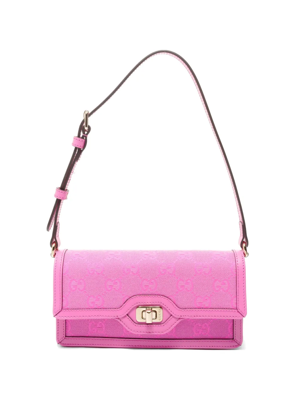 Gucci Pre-Owned Luce monogram-canvas shoulder bag - Rosa