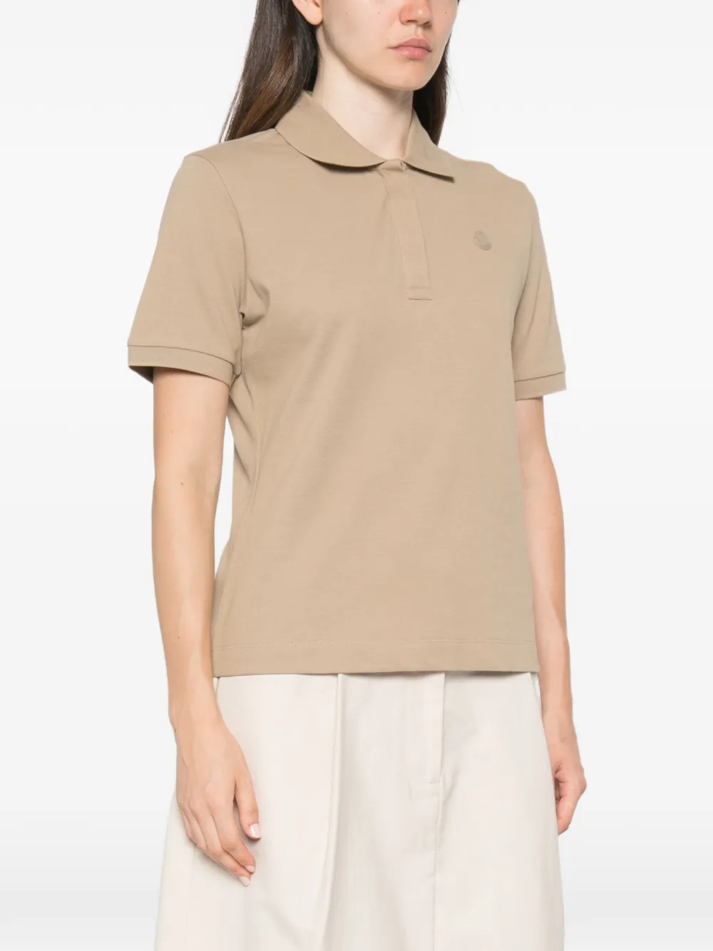 Moncler Polotop met logopatch Beige