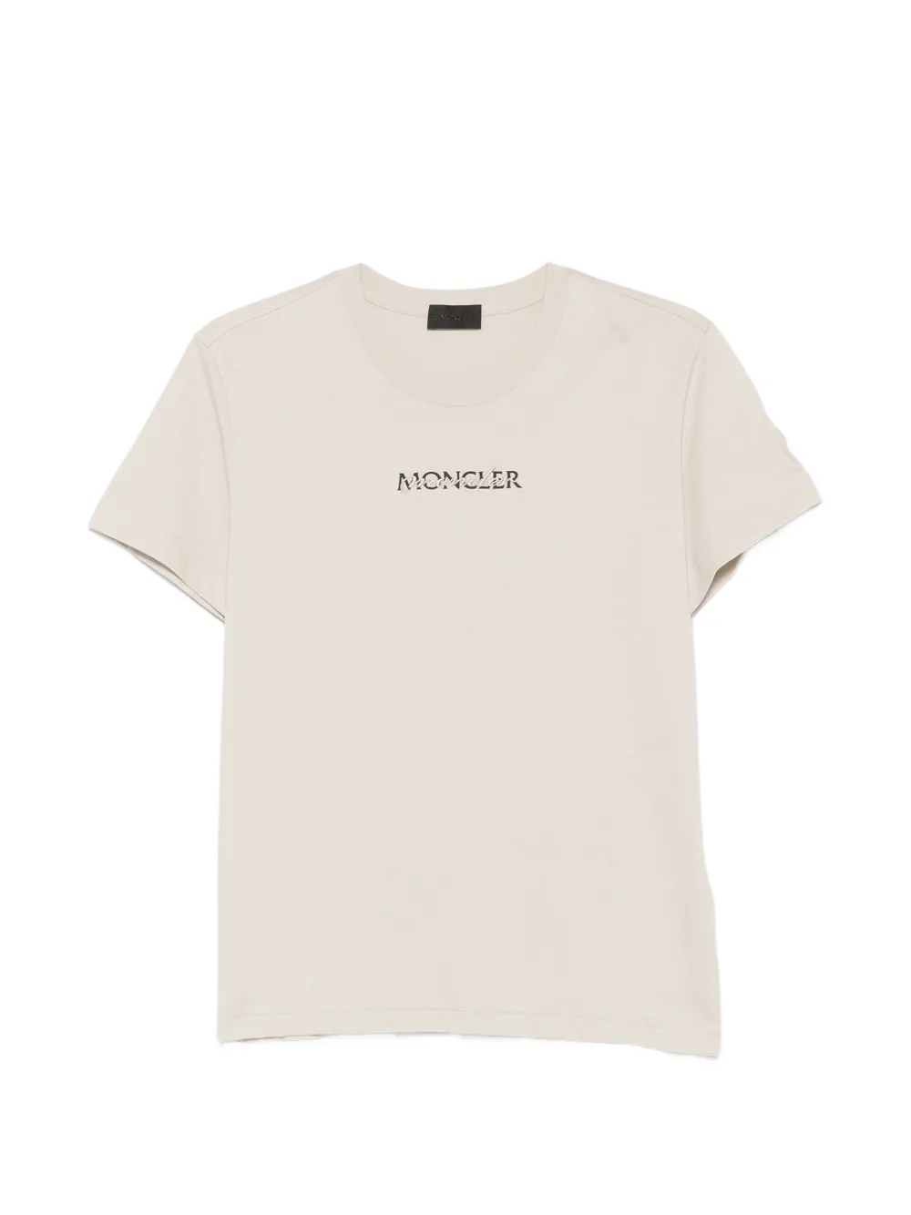 Moncler T-shirt met ronde hals Beige