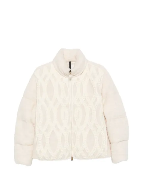 Moncler Nitidule cable-knit padded jacket
