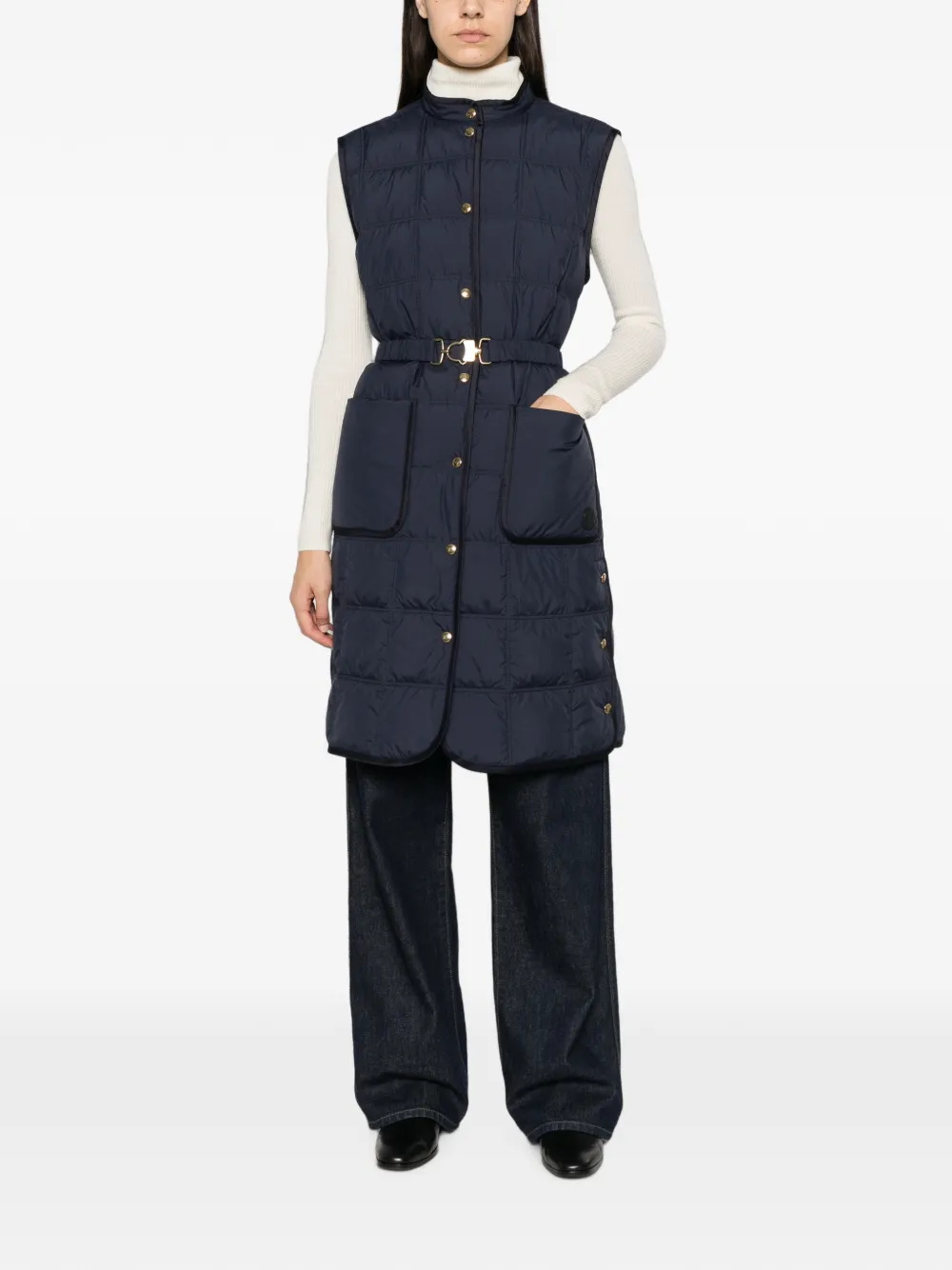 Moncler Cygnette quilted gilet Blauw
