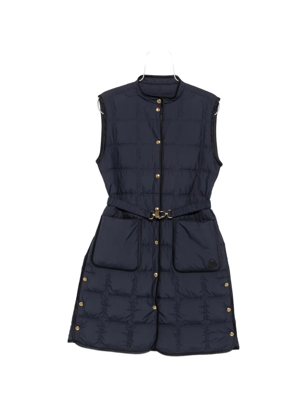 Moncler Cygnette Quilted Gilet In Blue
