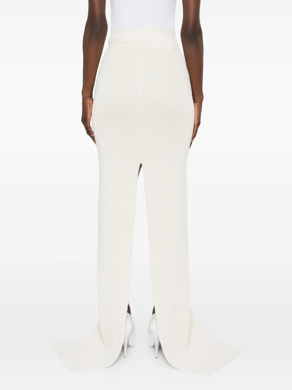 Rick Owens Ribgebreide maxi-rok Beige