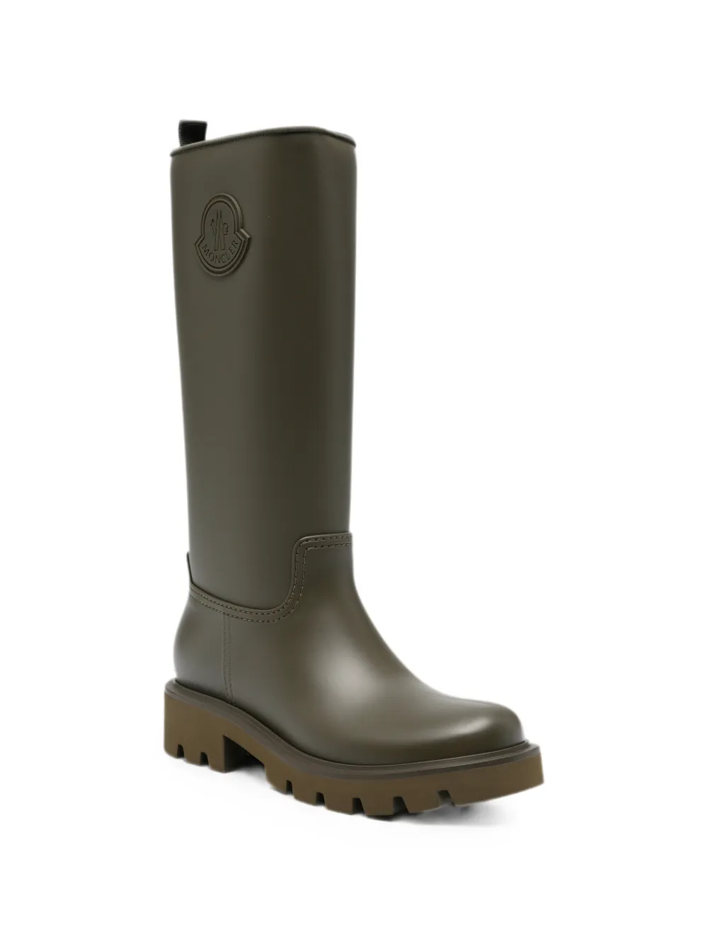 Moncler Kickstream logo-patch rain boots Groen