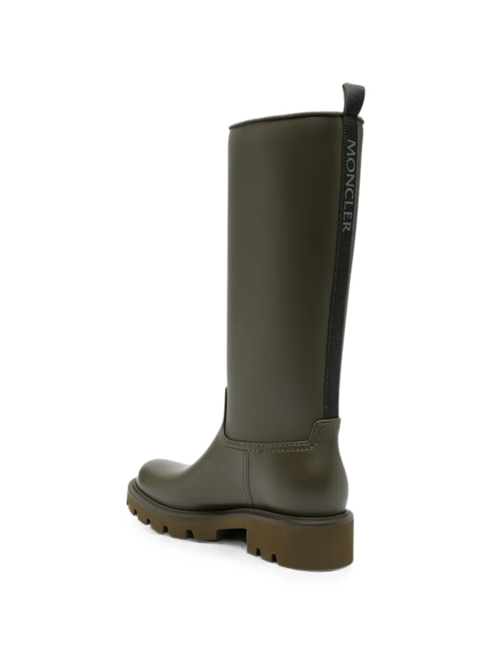 Moncler Kickstream logo-patch rain boots Groen
