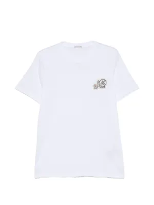 Moncler ダブルロゴ Tシャツ | ホワイト | FARFETCH JP