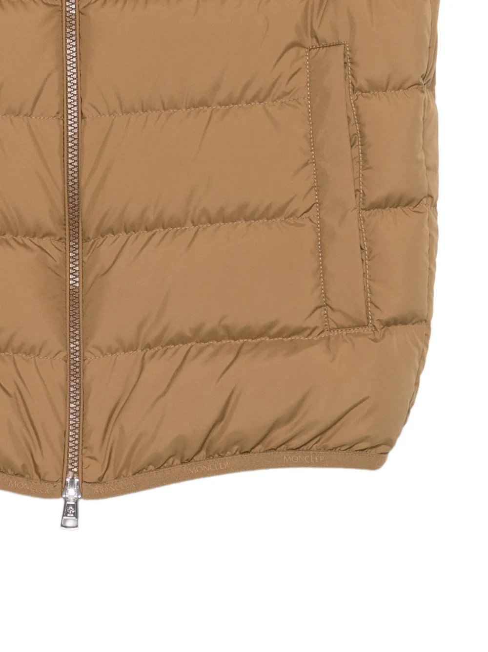 Moncler Contrin gewatteerde bodywarmer Bruin