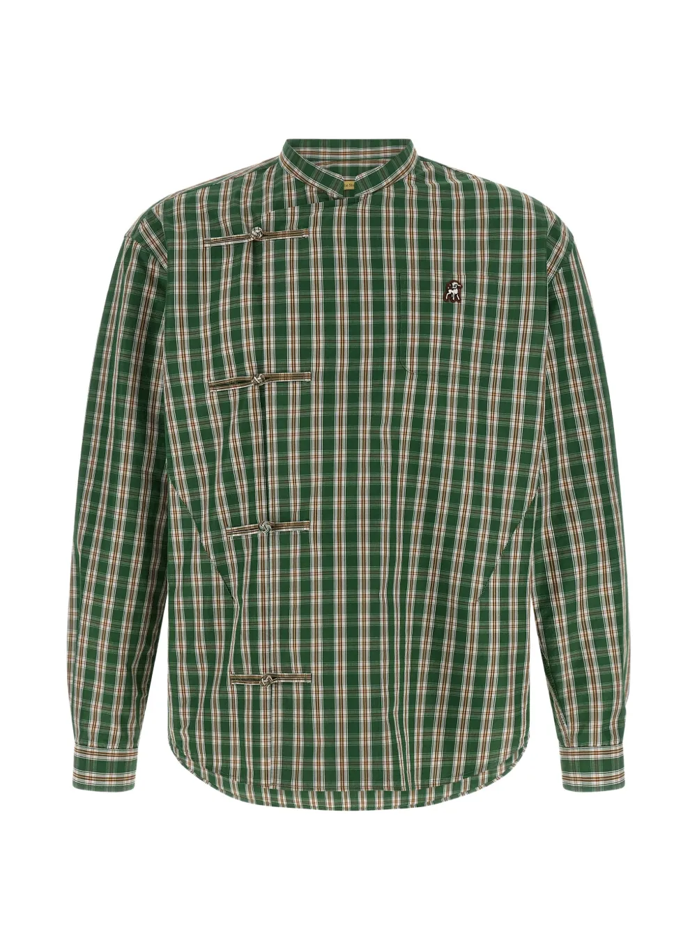 Undercover Tangzhuang check-print shirt - Green