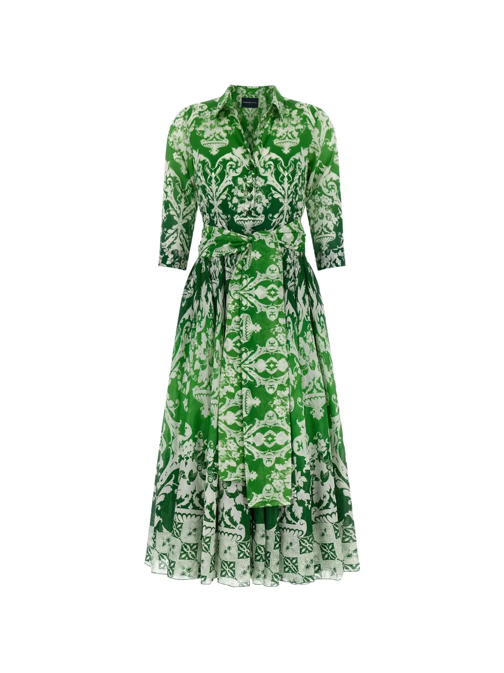 Samantha Sung Aster printed cotton dress - Verde